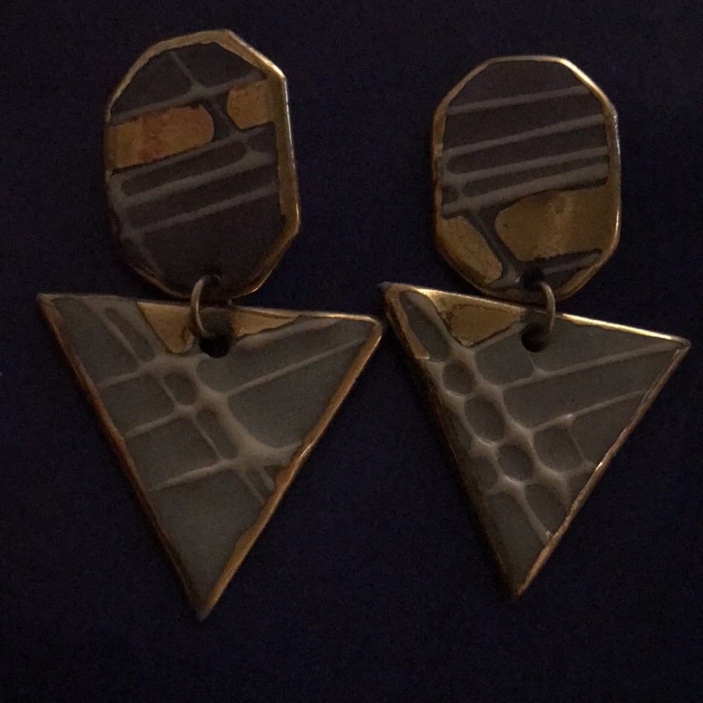 Vintage art  deco earrings - Picture 2 of 4